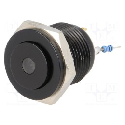 1 pcs x ONPOW - GQ16PH-10D/J/W/12V/A - Switch: vandal resistant, Pos: 2, SPST-NO, 2A/36VDC, IP65, OFF-(ON)