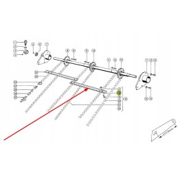 603742 1 inclined conveyor strip, left, l 650 m