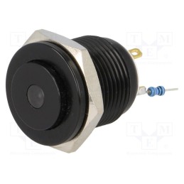 1 pcs x ONPOW - GQ16PH-10D/J/B/12V/A - Switch: vandal resistant, Pos: 2, SPST-NO, 2A/36VDC, IP65, OFF-(ON)
