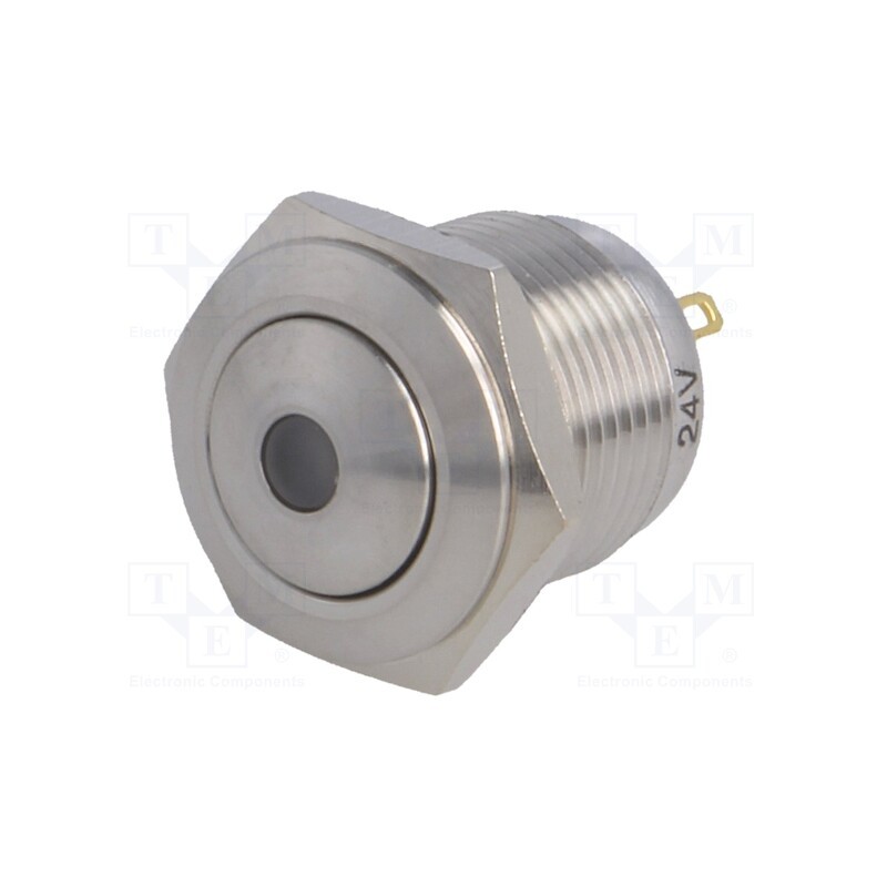 1 pcs x ONPOW - GQ16B-10D/J/Y/24V/S - Switch: vandal resistant, Pos: 2, SPST-NO, 2A/36VDC, IP65, OFF-(ON)