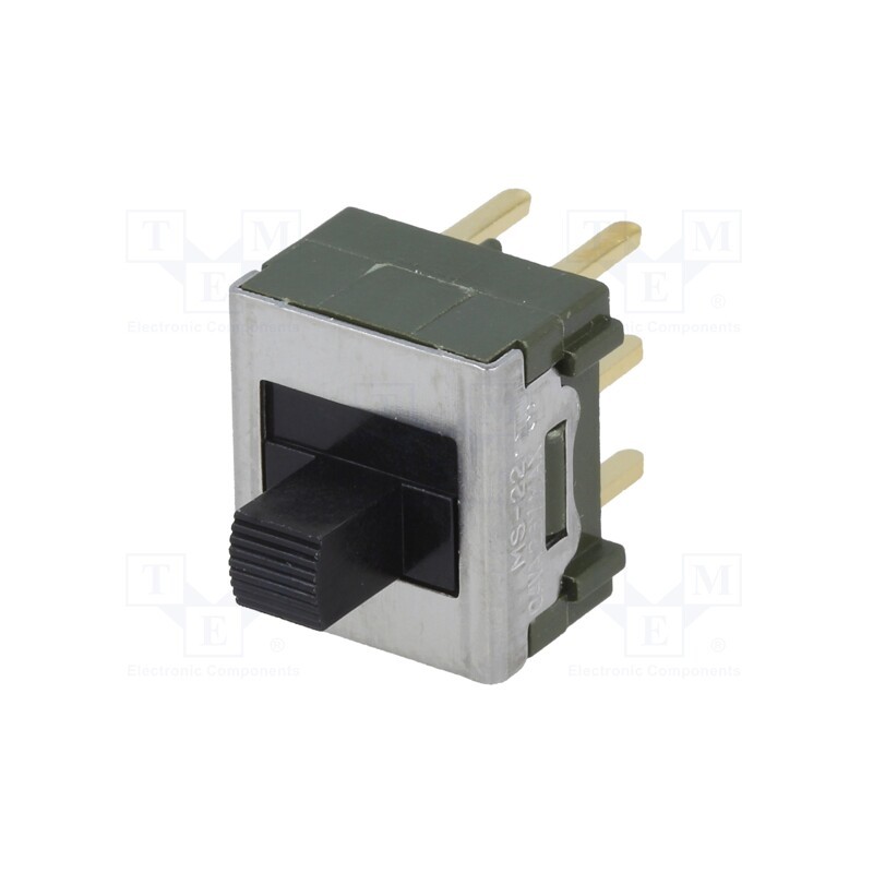 1 pcs x NKK SWITCHES - MS22ANG03 - Switch: slide, Pos: 3, DPDT, 0.01A/28VAC, 0.4A/28VDC, ON-OFF-ON