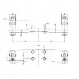 The rear wheel steering system is bent in on both sides