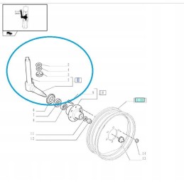 Stub pin New Holland T4 5166111 left cnh