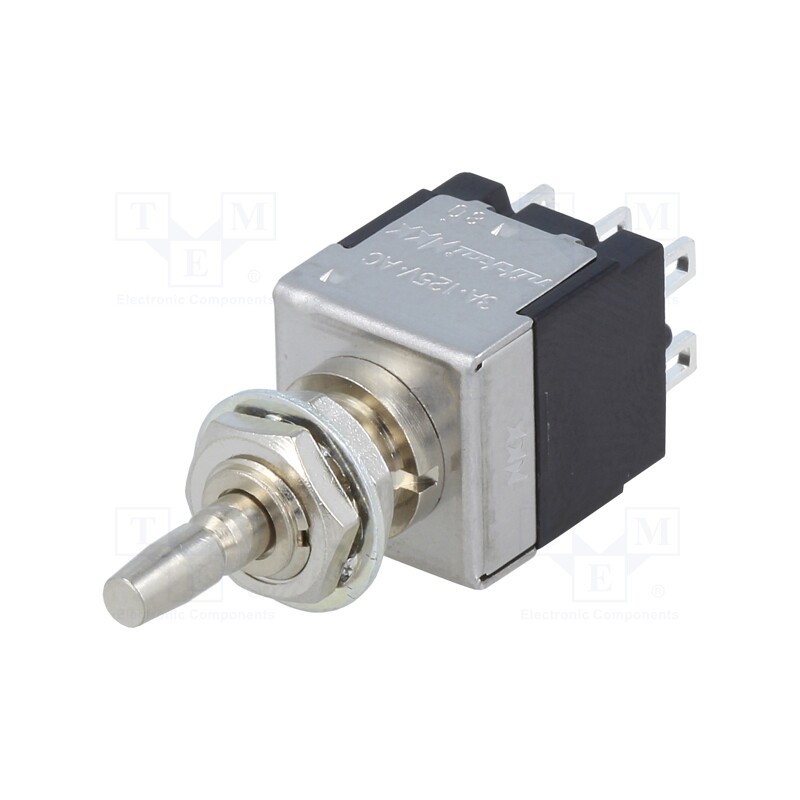 1 pcs x NKK SWITCHES - EB2061 - Switch: push-button, Pos: 2, DPDT, 3A/250VAC, ON-(ON), 18x12x11mm