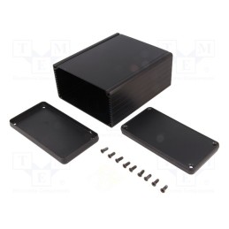 1 pcs x HAMMOND - 1455N1202BK - Enclosure: with panel, 1455, X: 103mm, Y: 120mm, Z: 53mm, aluminium