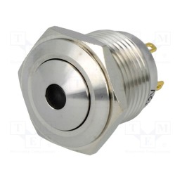 1 pcs x ONPOW - GQ16B-10D/J/Y/12V/S - Switch: vandal resistant, Pos: 2, SPST-NO, 2A/36VDC, IP65, OFF-(ON)