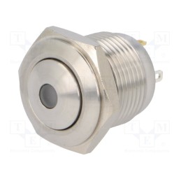 1 pcs x ONPOW - GQ16B-10D/J/G/12V/S - Switch: vandal resistant, Pos: 2, SPST-NO, 2A/36VDC, IP65, OFF-(ON)
