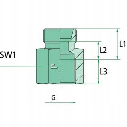 Straight connector with internal thread m24x1 5 1 2 din 2353