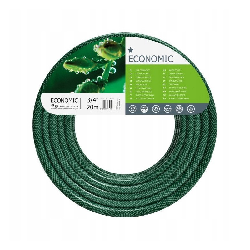 Reinforced garden hose for sprinkler water 3 4 20 meters
