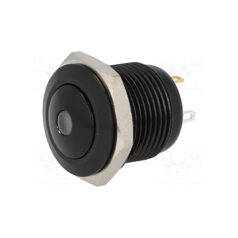 1 pcs x ONPOW - GQ16B-10D/J/R/12V/A - Switch: vandal resistant, Pos: 2, SPST-NO, 2A/36VDC, IP65, OFF-(ON)