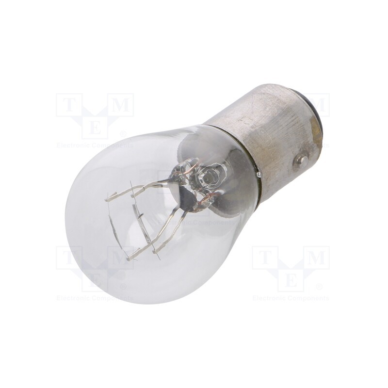 5 pcs x ELTA - EB0566TB - Filament lamp: automotive, BAZ15D, transparent, 12V, 21/4W