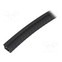 1 pcs x ELESA+GANTER - GN 2180-NBR-13-D-20 - Hole and edge shield, NBR, L: 20m, black, H: 13mm, W: 11mm, -30÷100°C
