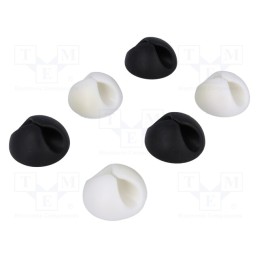 1 set x LOGILINK - KAB0009 - Self-adhesive cable holder, 6pcs, for cables