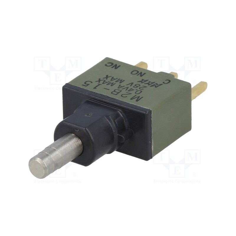 1 pcs x NKK SWITCHES - M2B15AA5G03 - Switch: push-button, Pos: 2, SPDT, 1A/125VAC, 1A/30VDC, ON-(ON)