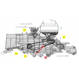 100171168 narrow profile V-belt SPB x 3150