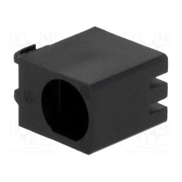 10 pcs x FIX&FASTEN - FIX-LEK-506 - LED housing, 5mm, polyamide, angular, black, UL94V-2, H: 9.5mm