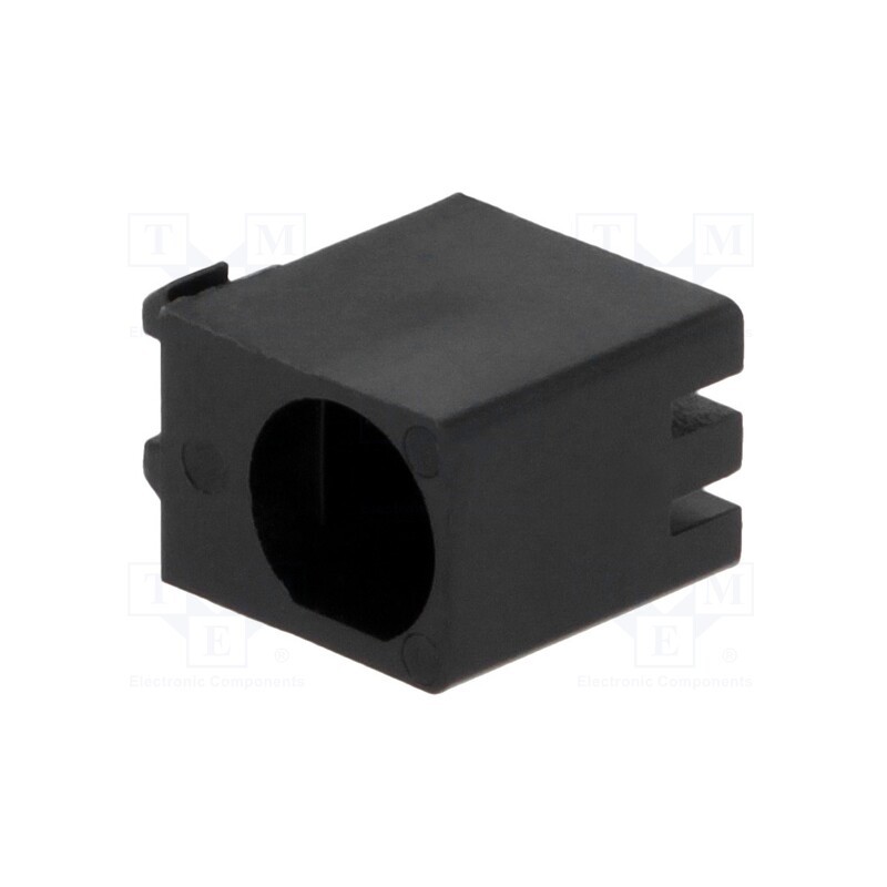 10 pcs x FIX&FASTEN - FIX-LEK-506 - LED housing, 5mm, polyamide, angular, black, UL94V-2, H: 9.5mm