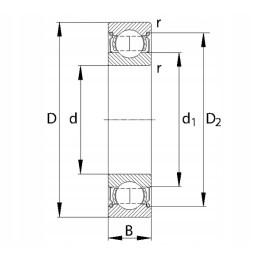 Ball bearing usually 17x35x10 mm skf