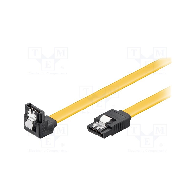 1 pcs x Goobay - 93946 - Cable: SATA, SATA L-Type angled plug,SATA L-Type plug, 0.2m