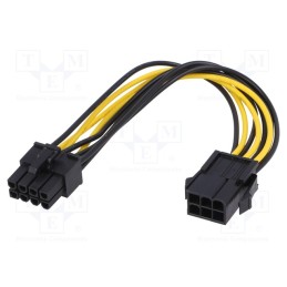 1 pcs x AKYGA - AK-CA-07 - Cable: mains, PCIe 6pin male,PCIe 8pin female, 0.2m