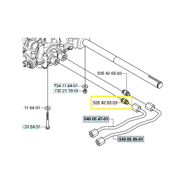 Husqvarna rider hydraulic hose connector