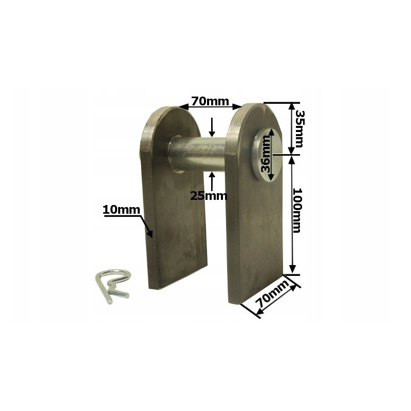 Set of actuator mounting pins diameter 25mm
