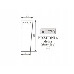 Lower windshield c 330 c 360 naglak 776
