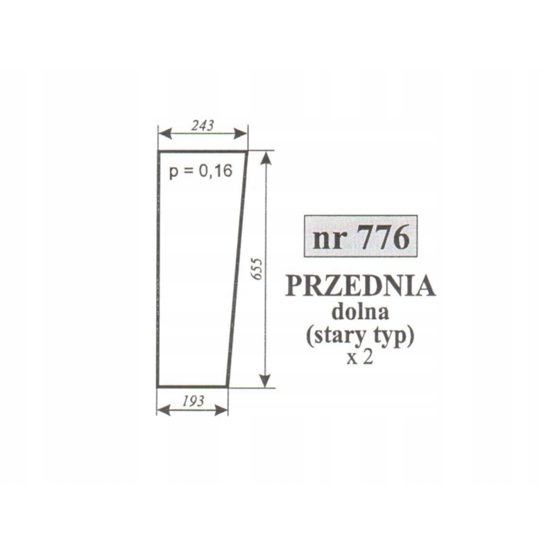 Lower windshield c 330 c 360 naglak 776