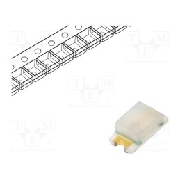 10 pcs x ROHM SEMICONDUCTOR - SML-D12U1WT86 - LED, SMD, 0603, red, 40÷63mcd, 1.6x0.8x0.55mm, 2.2V, 20mA, 54mW