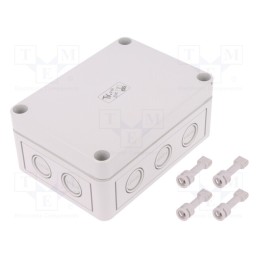 1 pcs x SPELSBERG - 12740901 - Enclosure: multipurpose, X: 94mm, Y: 130mm, Z: 57mm, TK PC, grey, IP66