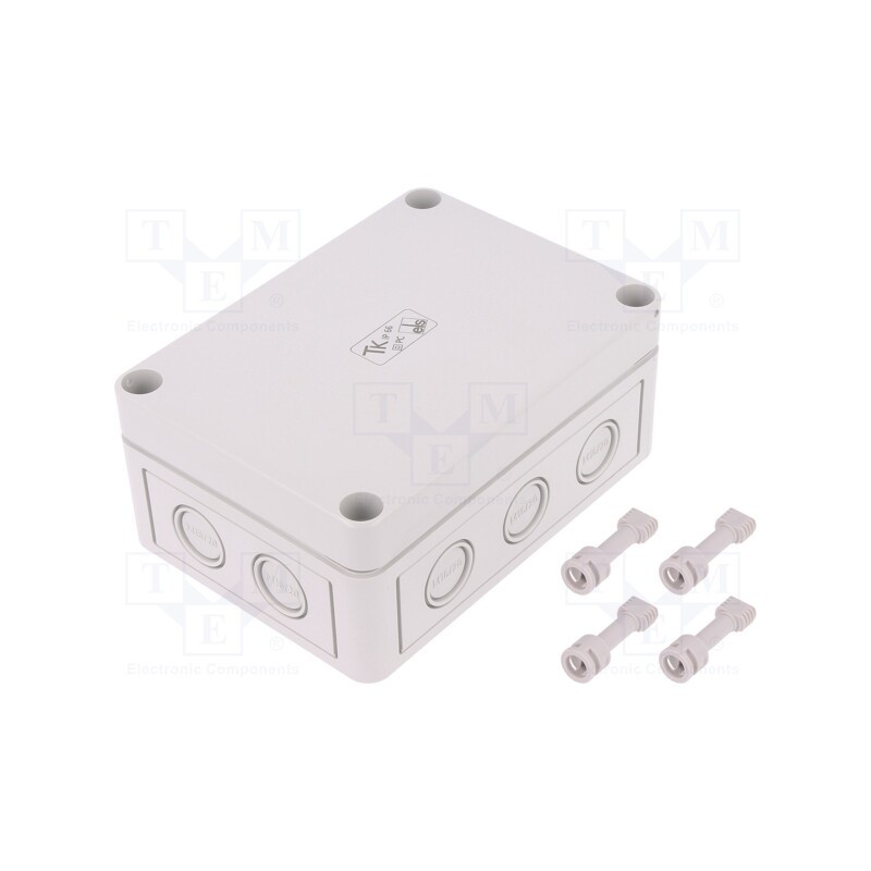 1 pcs x SPELSBERG - 12740901 - Enclosure: multipurpose, X: 94mm, Y: 130mm, Z: 57mm, TK PC, grey, IP66