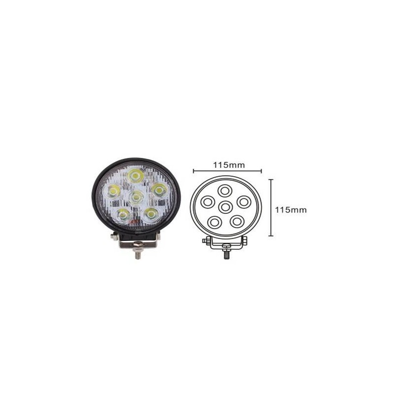 Round halogen work lamp LED 10v 30v 60w 20
