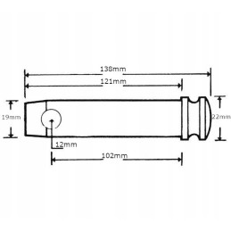 Pin pin 19x102 mm cat. 1
