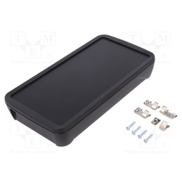 1 pcs x BOPLA - BOP 900 BE4MN-9005 -AS - Enclosure: multipurpose, X: 90mm, Y: 200mm, Z: 34mm, BoPad, ABS, black