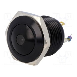 1 pcs x ONPOW - GQ16B-10D/J/W/12V/A - Switch: vandal resistant, Pos: 2, SPST-NO, 2A/36VDC, IP65, OFF-(ON)