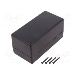 1 pcs x TEKO - SR37-DB.9 - Enclosure: multipurpose, X: 63mm, Y: 128mm, Z: 63mm, SMART, ABS, black