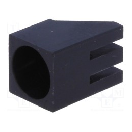 10 pcs x FIX&FASTEN - LED-502 - LED housing, 5mm, polyamide, angular, black, UL94V-2, H: 6mm, W: 6mm