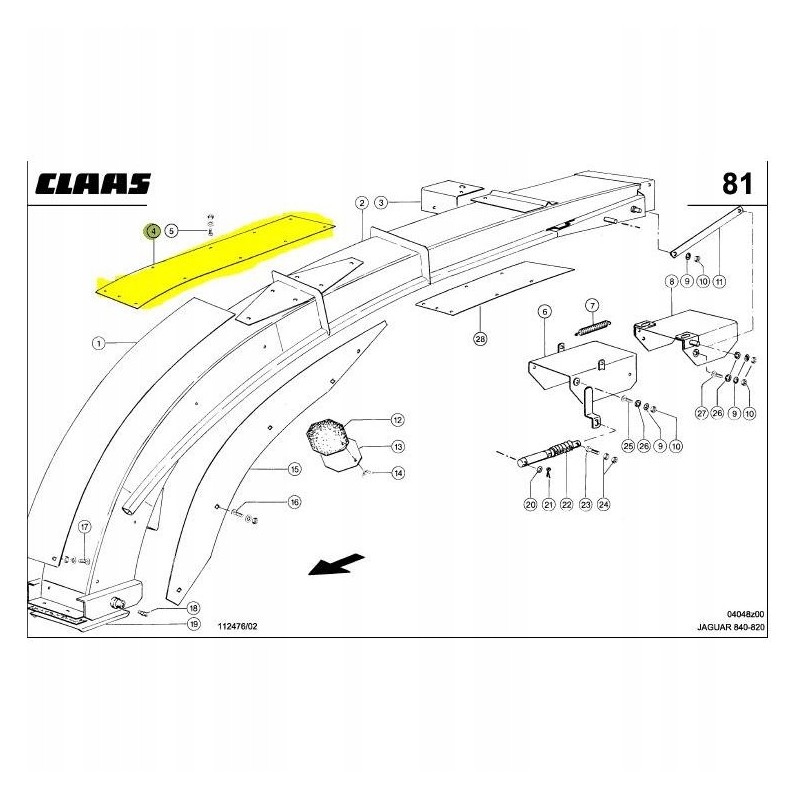 Chimney exhaust pipe insert Claas Jaguar 0766353