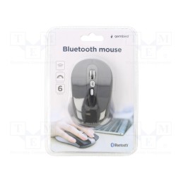 1 pcs x GEMBIRD - MUSWB-6B-01 - Optical mouse, black, wireless,Bluetooth 3.0 EDR, No.of butt: 6