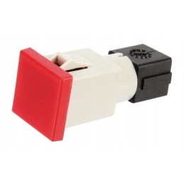 Square indicator light 12 24v red, screw-on 2