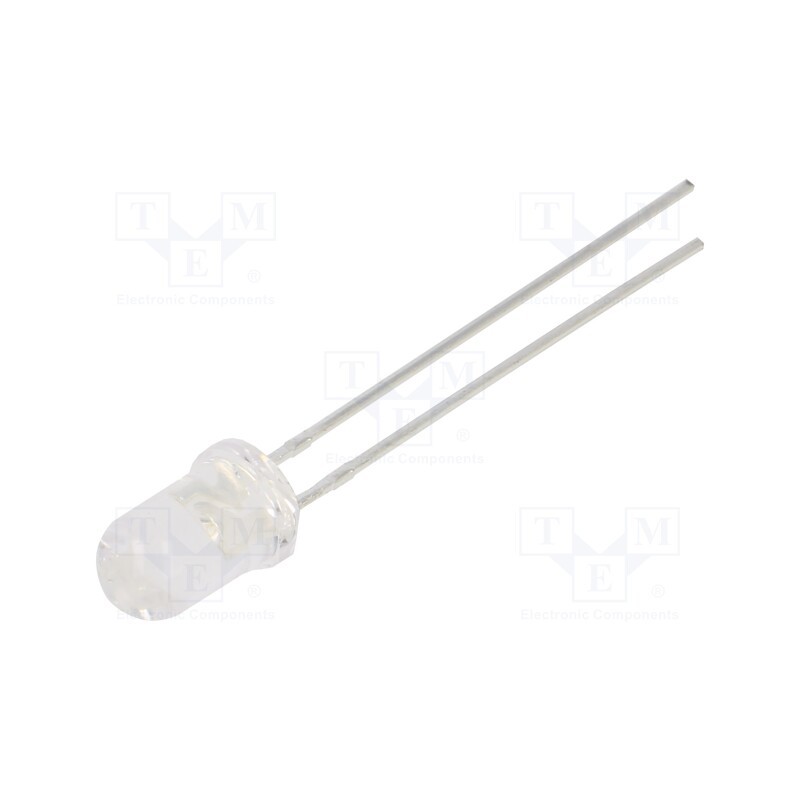 10 pcs x LUCKYLIGHT - 504UVAC2E-Q6C - LED, UV-A, 15°, 15mA, 400nm, 2.8÷4V, THT, Front: convex, No.of term: 2