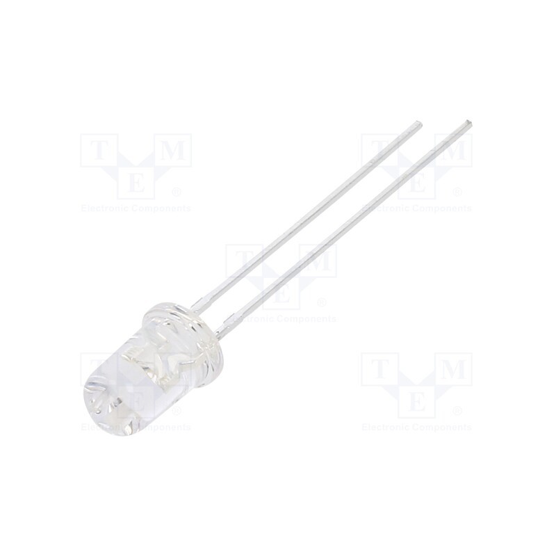 10 pcs x LUCKYLIGHT - 504UVAC2V-Q5D - LED, UV-A, 25°, 15mA, 395nm, 2.8÷4V, THT, Front: convex, No.of term: 2