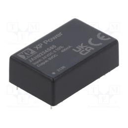 1 pcs x XP POWER - JAH0224S05 - Converter: DC/DC, 2W, Uin: 24V, Uout: 5VDC, Iout: 400mA, DIP24, 300kHz