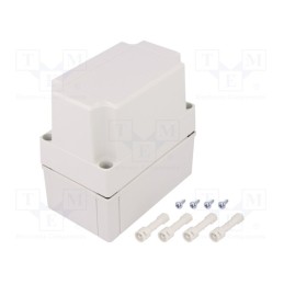 1 pcs x FIBOX - PC 100/125 HG - Enclosure: multipurpose, X: 80mm, Y: 130mm, Z: 125mm, MNX, grey, IK08