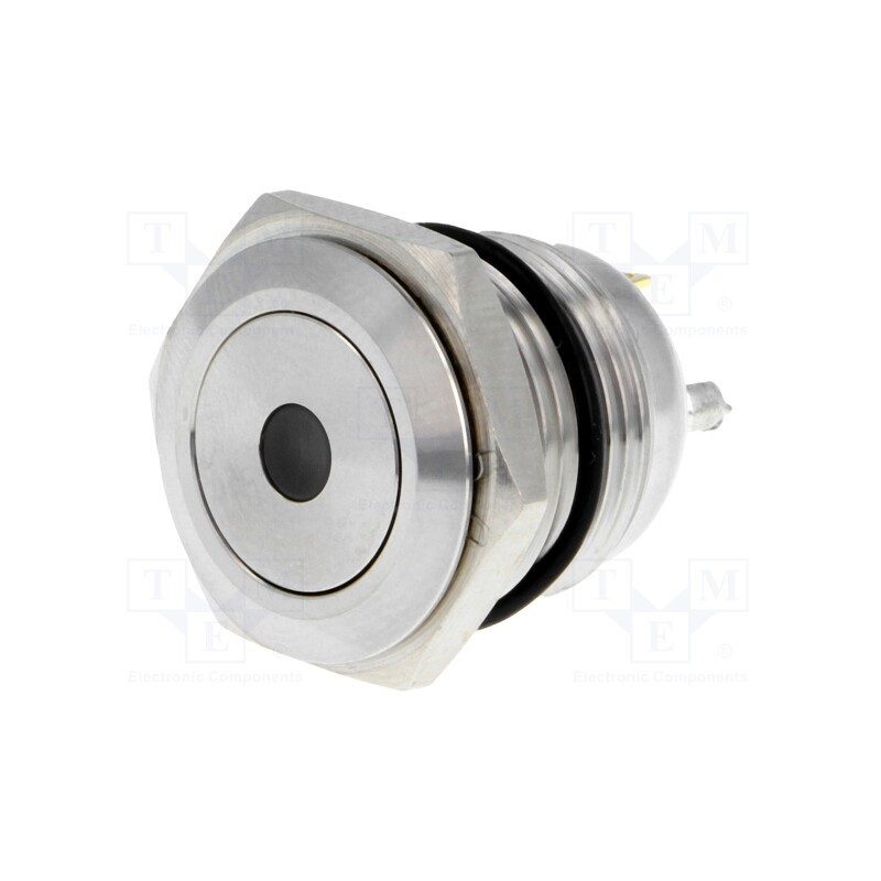 1 pcs x ONPOW - GQ16F-10D/J/R/12V/S - Switch: vandal resistant, Pos: 2, SPST-NO, 2A/36VDC, IP65, OFF-(ON)