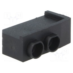 10 pcs x FIX&FASTEN - FIX-LEK-323 - LED housing, 3mm, polyamide, angular, black, UL94V-2, H: 20.8mm