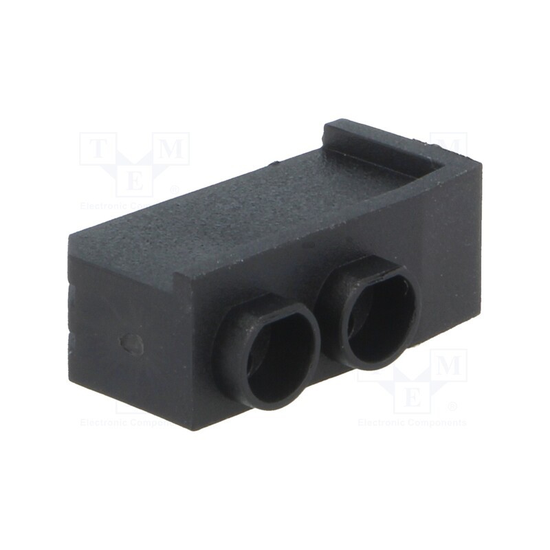 10 pcs x FIX&FASTEN - FIX-LEK-323 - LED housing, 3mm, polyamide, angular, black, UL94V-2, H: 20.8mm