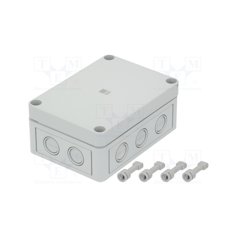 1 pcs x RITTAL - 9508.05 - Enclosure: multipurpose, X: 94mm, Y: 130mm, Z: 57mm, PK, light grey