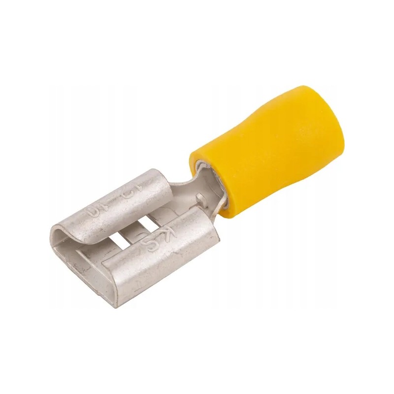 Flat cable end, yellow, 4 0 6 0 mm