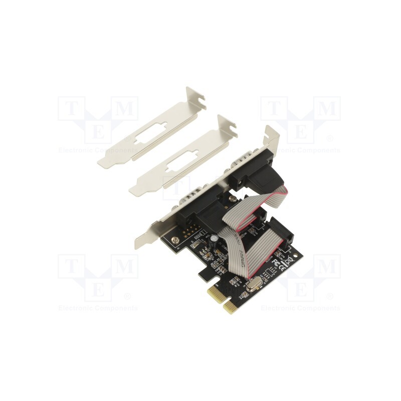 1 pcs x GEMBIRD - SPC-22 - PC extension card: PCIe, D-Sub 9pin male x2,PCIe, 2Mbps